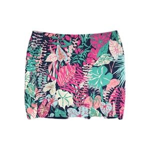 Talbots Pink and Green Floral Pencil Skirt